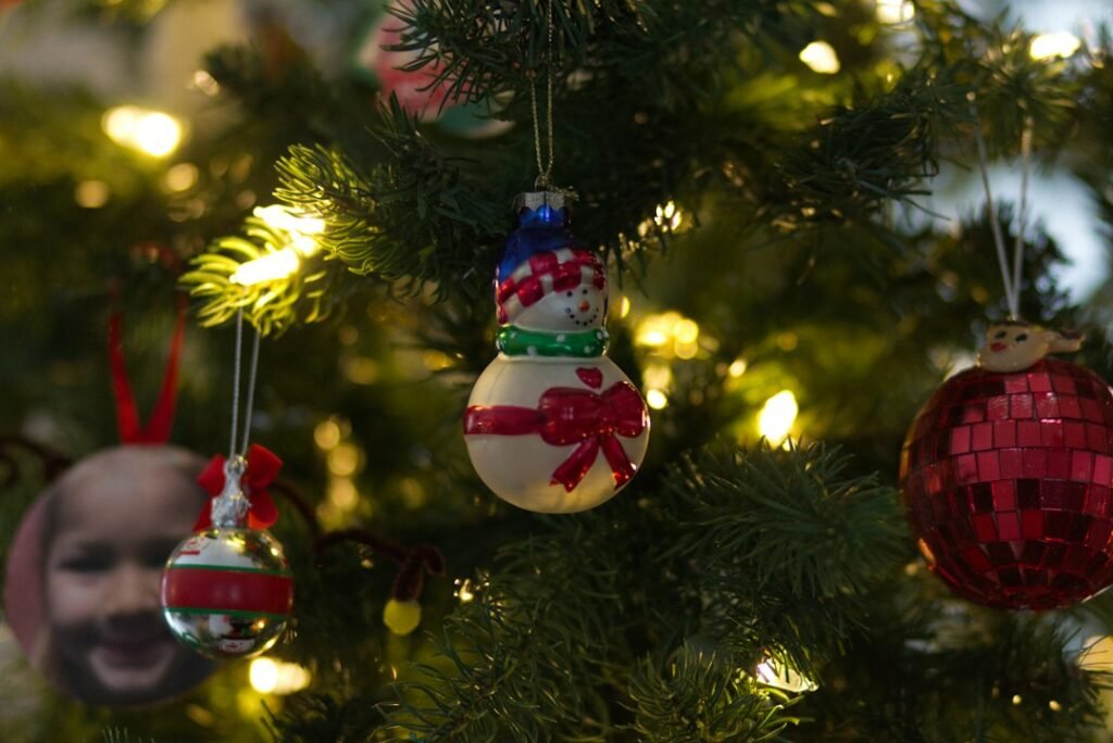 Photo custom Christmas ornaments bulbs