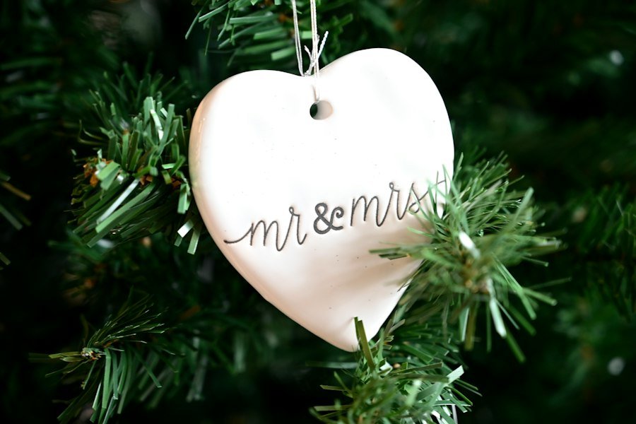 Photo couples christmas ornament gift
